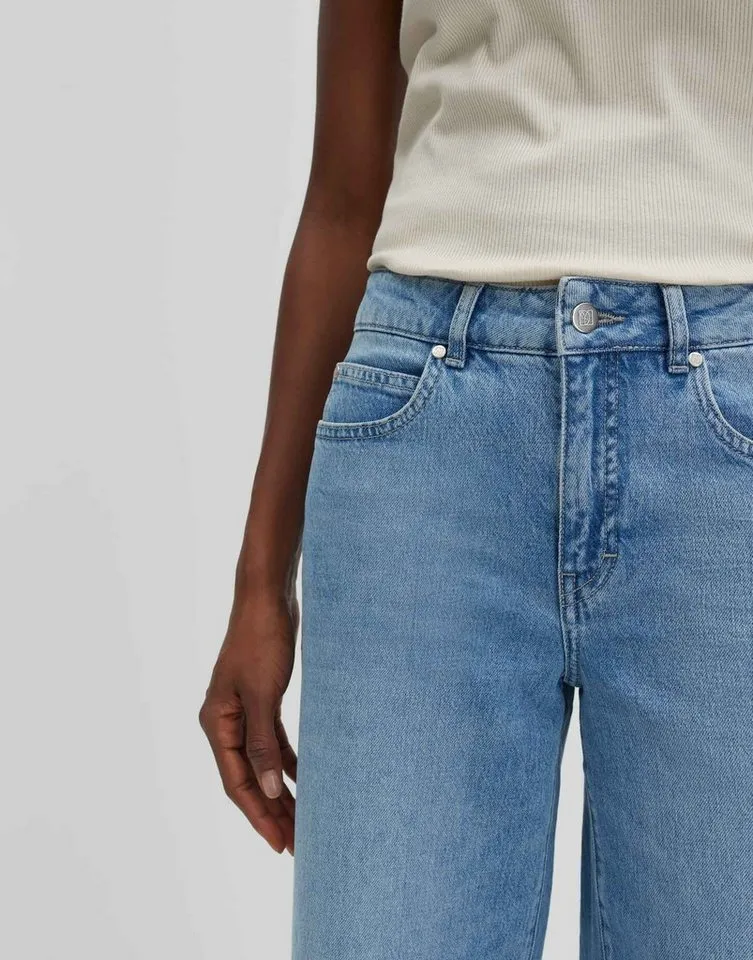 someday Relax-fit-Jeans Corah curved aus Lyocell-Denim Cropped mit Crinkle-Effekt für moderne Styles, Blau, – Produktbild 4 von 5