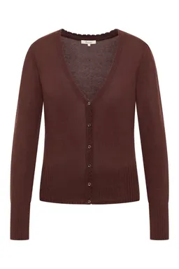 Tranquillo Cardigan Linaa aus Biobaumwolle - shaved chocolate / L – Produktbild 1 von 1