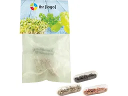 Bio-Kräutersamen Tütchen 'Vitamine' mit 1-4 farbigem individuellem Aufdruck – Produktbild 1 von 1