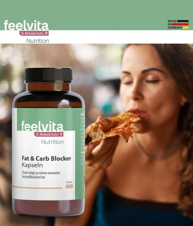 Genius Genius Feelvita Nutrition Fat & Carb Blocker 4-Monatsvorrat mit Zink & Cholin Kapsel, Spar-Set à 120 St. – Produktbild 2 von 5