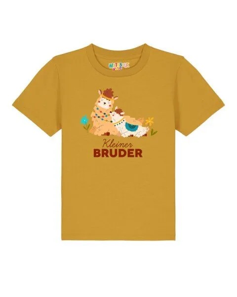 watabout.kids watabout.kids T-Shirt Kinder Lama Kleiner Bruder, Ochre, – Produktbild 1 von 2