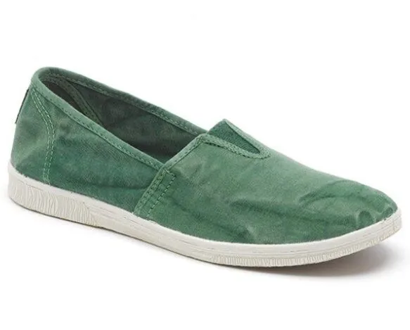 Natural World Natural World Vegan Damen Slipper washed - Old Bonsai, Grün (albahaca), – Produktbild 3 von 3