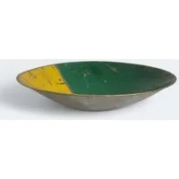 Moogoo Creative Africa Moogoo Creative Africa Kleine Schale aus recycelten Ölfässern ca. 30 cm Industrial Design Upcycling, Grün & gelb, – Produktbild 1 von 1