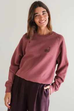 TWOTHIRDS TWOTHIRDS Damen vegan Sweatshirt Leskov Burnt Berry – Produktbild 1 von 1
