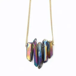 Crystal and Sage Crystal and Sage Regenbogenquarz Collier mit vergoldeter Panzerkette – Produktbild 1 von 1