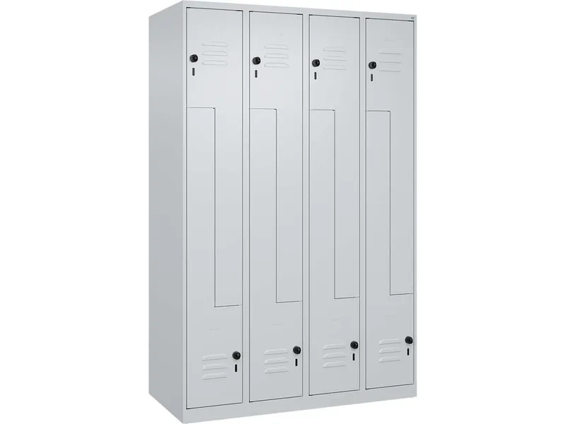 C+P C+P Z-Spind Classic PLUS, 8 Fächer, 1850x1200x500mm, Lichtgrau/Lichtgrau – Produktbild 1 von 1