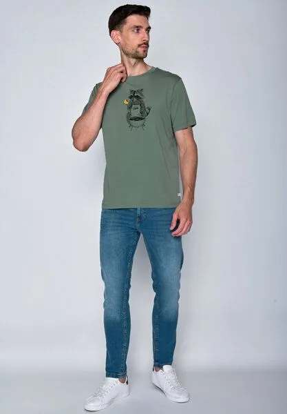 GreenBomb GREENBOMB Print T-Shirt Animal BBQ Fusion, Pale green, – Produktbild 4 von 4
