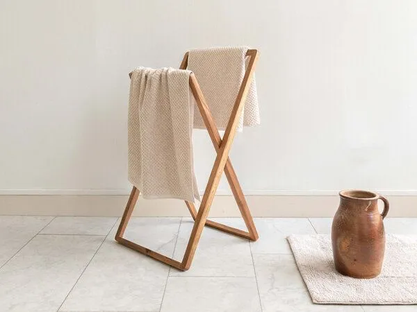 Yumeko Handtücher Dots 50x100 cm "Yumeko" aus Bio-Baumwolle, White sand, – Produktbild 1 von 5