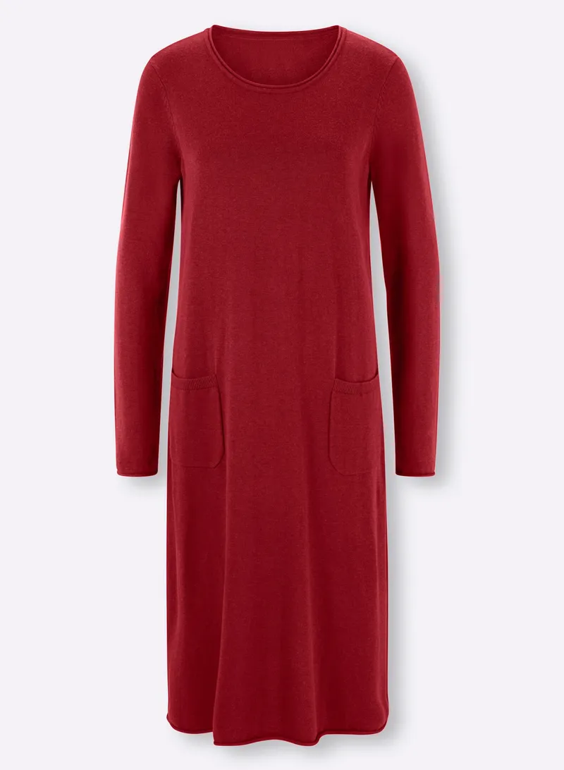 heine Strickkleid dunkelrot, Dunkelrot, – Produktbild 1 von 2