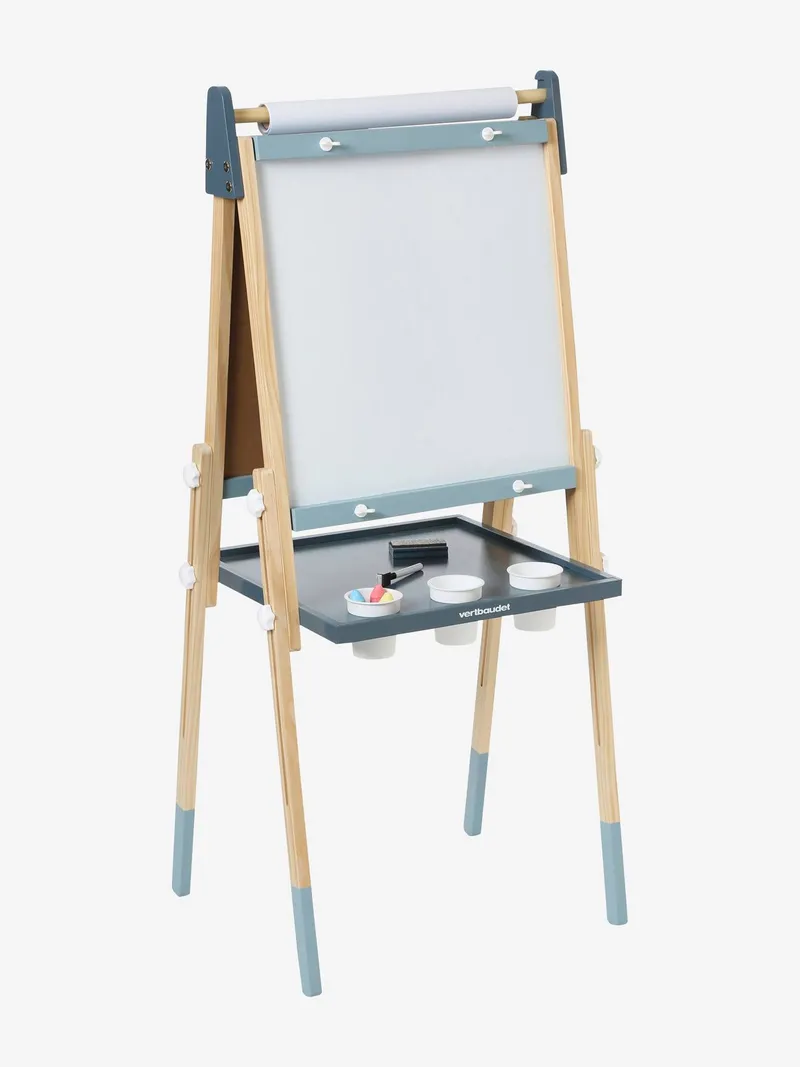 Vertbaudet 3-in-1 Tafel mit Mal-Zubehör Holz FSC®, Marine, – Produktbild 3 von 3