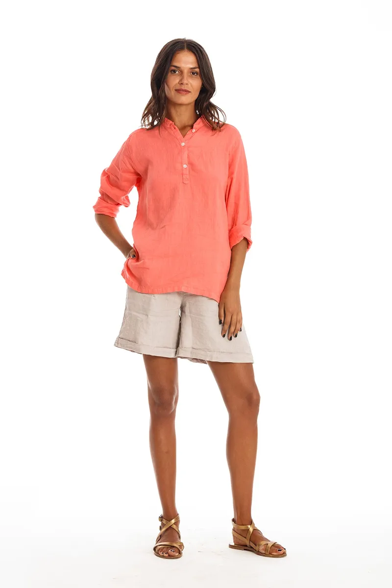 RAVENS VIEW IBIZA RAVENS VIEW IBIZA Damen vegan Hemd Lian Koralle Rosa, Orange, – Produktbild 1 von 2