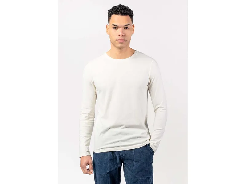 Living Crafts Living Crafts Bio-Herren-Langarmshirt 'TERIK' mit Rundhalsausschnitt, macadamia, Gr. XL – Produktbild 2 von 2