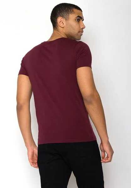 GreenBomb GREENBOMB Nature Keep Guide - Sportliches T-Shirt aus Bio-Baumwolle / hochwertiger Print / GOTS / Fair & Vegan, Rot (samtener regen), – Produktbild 3 von 4