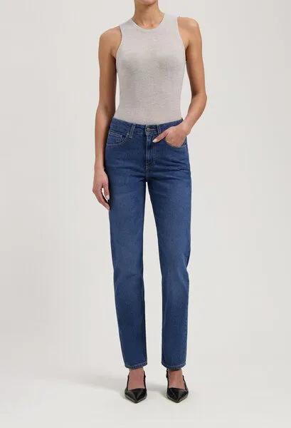 MUD Jeans MUD Jeans Damen Jeans Straight Leg "Go - Used Stone", Blue, – Produktbild 1 von 4