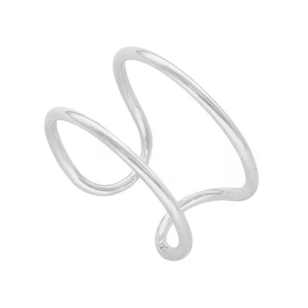 pakilia pakilia Silber Ring gebogen parallel – fair gehandelt & handgefertigt in Mexiko – Produktbild 3 von 4