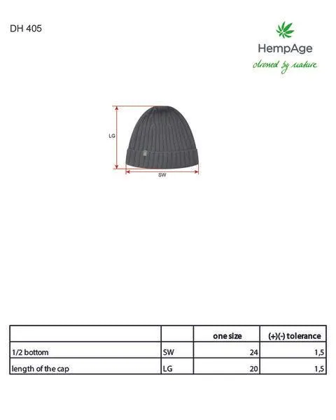 HempAge HempAge Strickmütze recycled Hanf/Biobaumwolle, Reef (blau), – Produktbild 2 von 3
