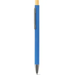 hi!dea™ hi!dea™ ZYLEN. Kugelschreiber aus Aluminium mit Gummibeschichtung, Blau, – Produktbild 1 von 1