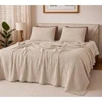 Sandiik Sandiik Musselin- Decke Classic aus Bio-Baumwolle 2 Größen, Beige ( melange), – Produktbild 1 von 1