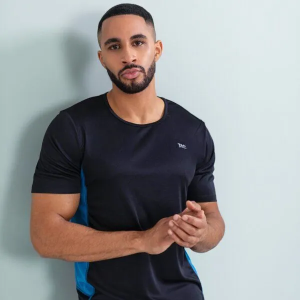 TAO Sportswear TAO Sportswear Atmungsaktives Herren Laufshirt Bahri mit Reflektoren, Schwarz, – Produktbild 2 von 2