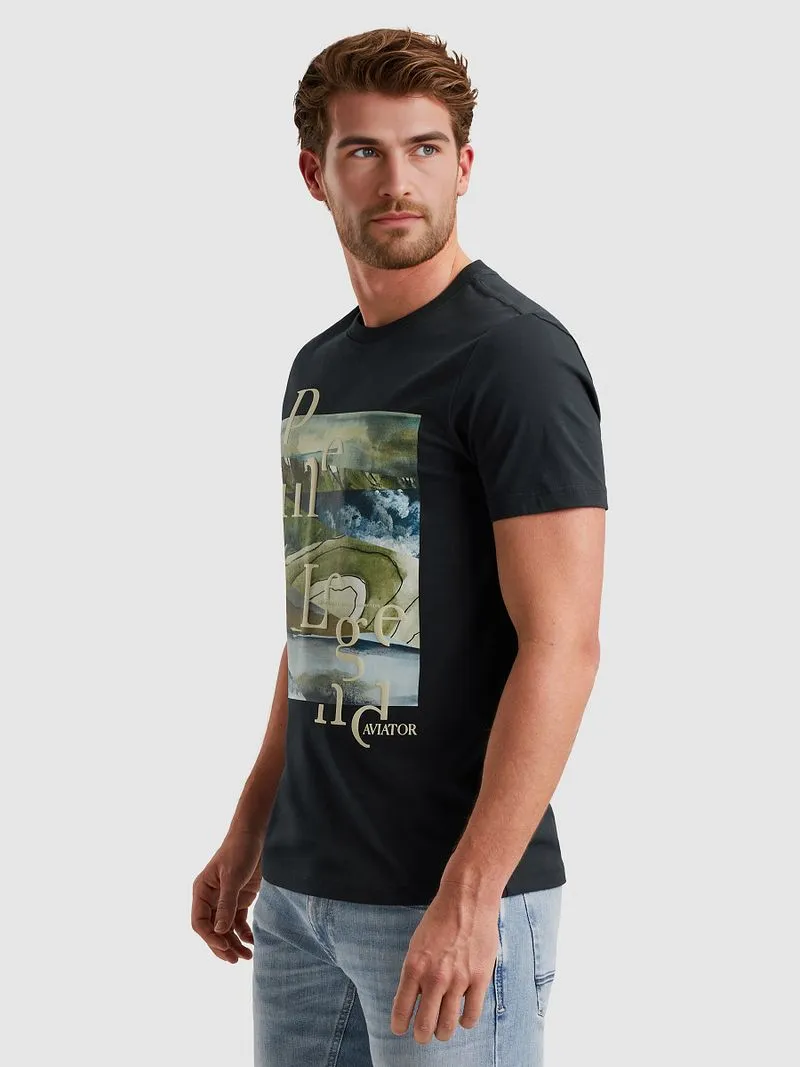 PME Legend PME Legend Jersey Artwork T-Shirt Navy, Dunkelblau, – Produktbild 3 von 5