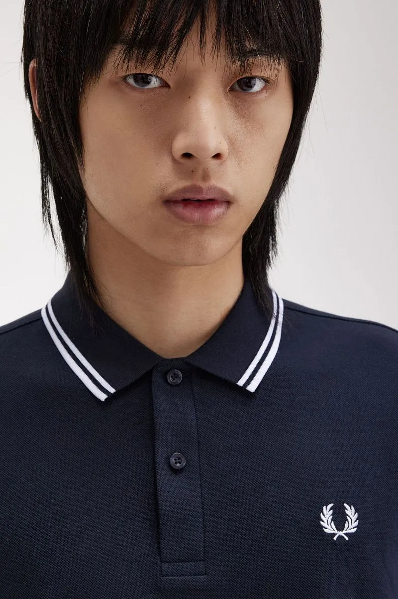 Fred Perry Fred Perry Langarm-Poloshirt Navy 238 - Größe L, Dunkelblau, – Produktbild 1 von 5