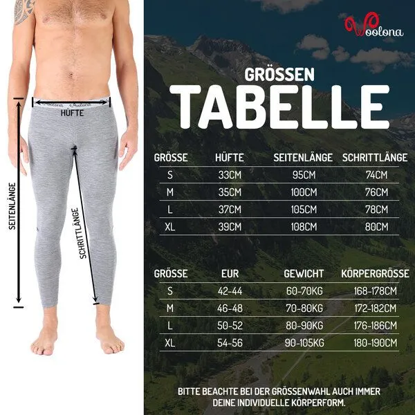 Woolona Woolona Lange Unterhose - PATCH - 100% Merinowolle, Schwarz, – Produktbild 1 von 4