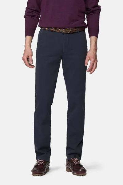 Meyer MEYER ACTIVE-Chino im Winter Twill, Blau (marine), – Produktbild 1 von 3