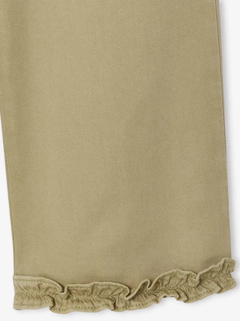 Vertbaudet 3/4-Hose aus Lyocell/Baumwolle Mädchen, Khaki, – Produktbild 3 von 3