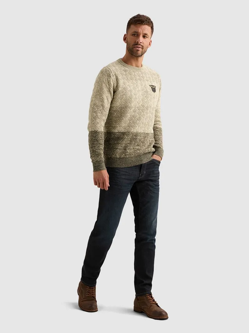 PME Legend PME Legend Streifenpullover Rundhals Beige - Größe XL, Beige, – Produktbild 1 von 5