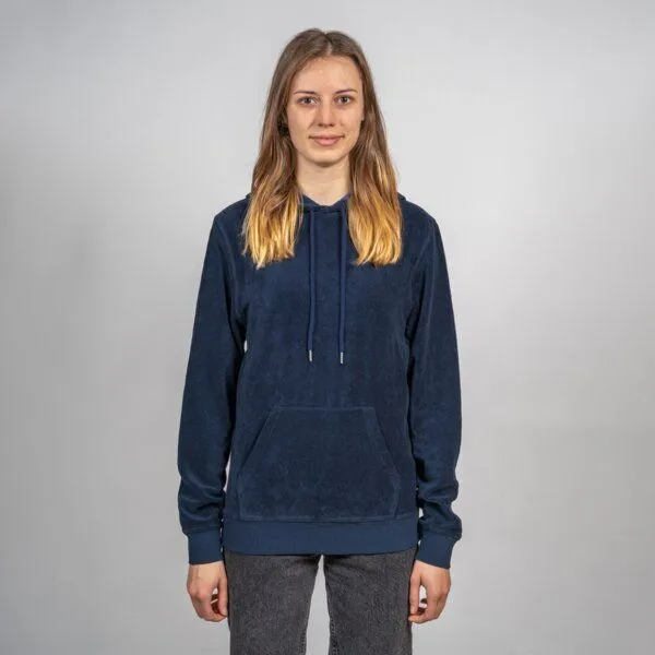 LANGBRETT LANGBRETT frottee hoodie | unisex, Dunkelblau (blau), – Produktbild 2 von 3