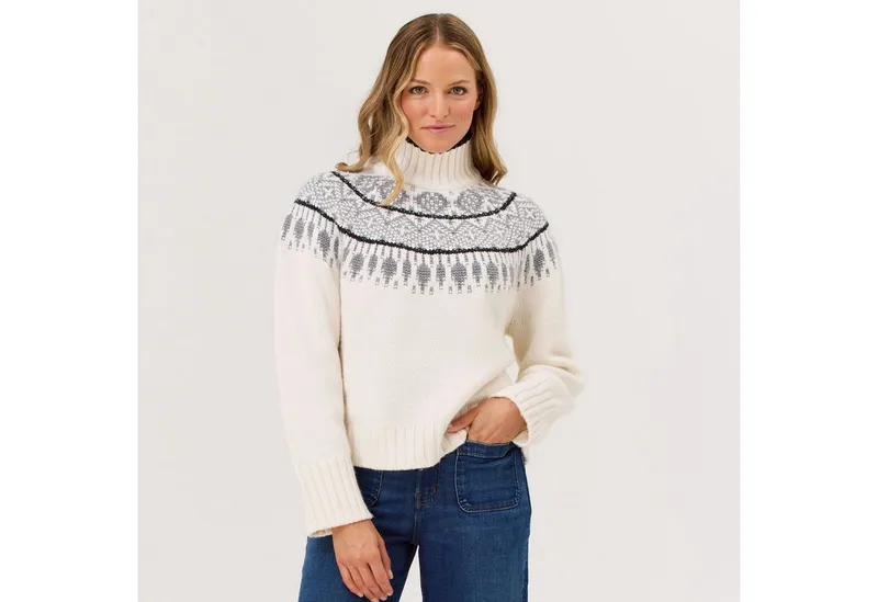 Krimson Klover Trainingspullover Helena Sweater (1-tlg), Weiß, – Produktbild 2 von 3