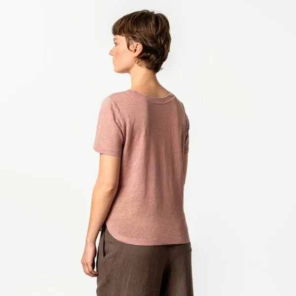 Living Crafts Living Crafts Damen-T-Shirt "TELSA" aus Leinen mit Rundhals-Ausschnitt – Produktbild 5 von 6