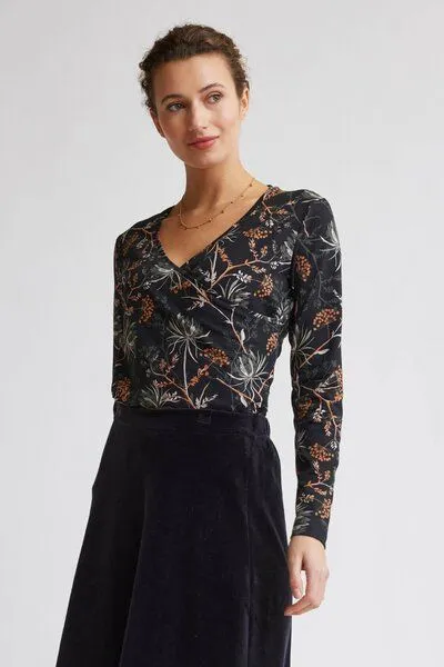 LANA Organic LANA Organic Wickelshirt, Modell Lisa, Ophelia schwarz - pepper, – Produktbild 2 von 4