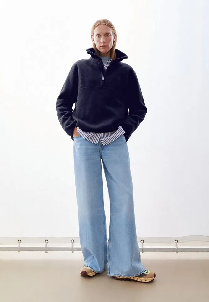 ARMEDANGELS ARMEDANGELS Sweatshirt HAARLEENAA Fleece-Sweatshirt aus Bio-Baumwolle Oversized Fit, Blau, – Produktbild 5 von 5