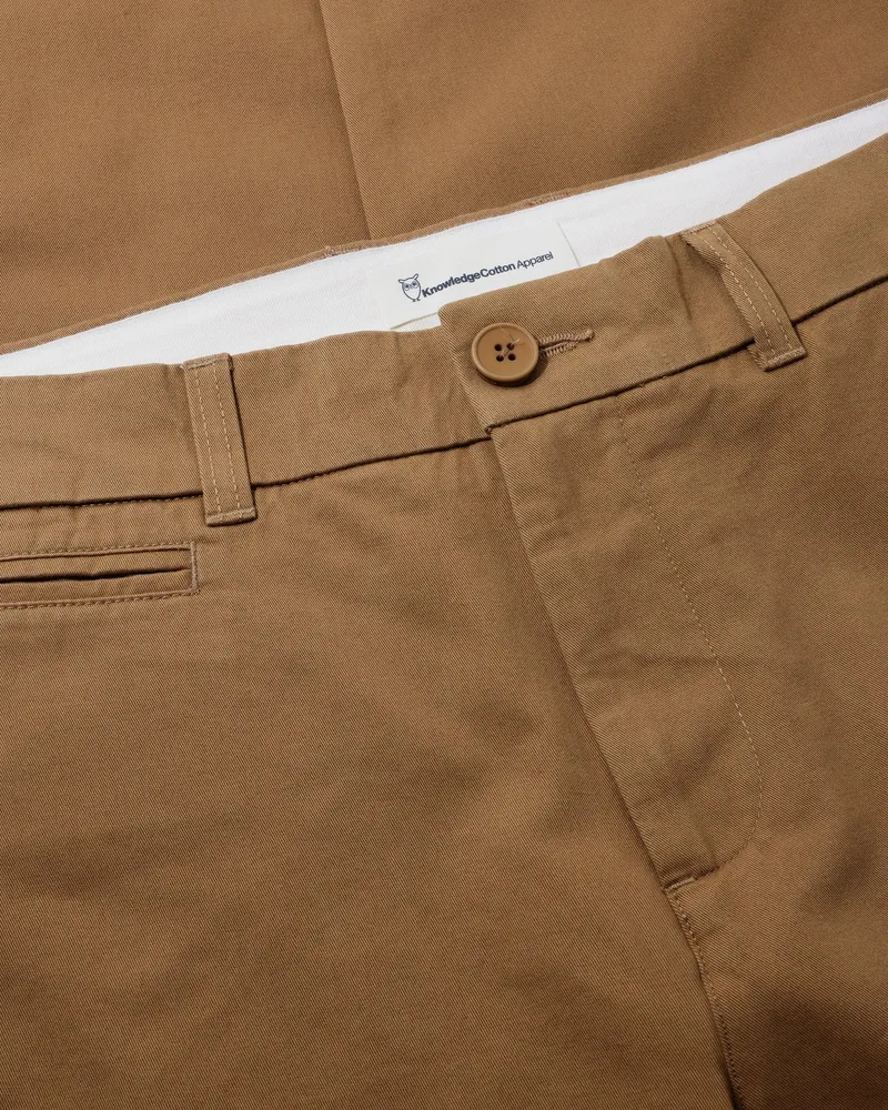 KnowledgeCotton Apparel KnowledgeCotton Apparel Herren vegan Chino-Hose Chuck Regular Twill Tuffet Beige, Beige, – Produktbild 4 von 4