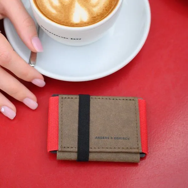 ANDERS & KOMISCH ANDERS & KOMISCH Kleiner Geldbeutel mit RFID & NFC Schutz – A&K MINI Bundle, Brown, – Produktbild 6 von 7