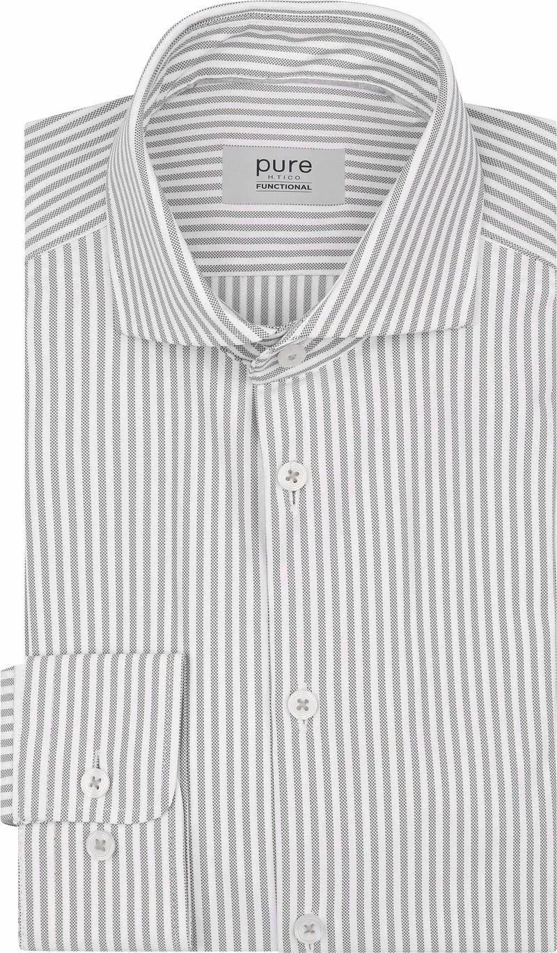 Pure Pure Shirt Stripe Beige - Größe 40 (M), Beige, – Produktbild 1 von 3