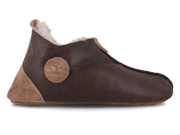 Lammbock Lammbock Warme Lammfellhausschuhe 'Texel', Dunkelbraun, – Produktbild 2 von 3