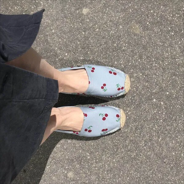 REFISHED fair fashion REFISHED fair fashion Espadrilles 'HAPPINESS' (Cherry) – Produktbild 2 von 2