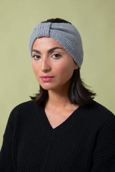Rifò - Circular Fashion Made in Italy Rifò - Circular Fashion Made in Italy Stirnband Amelia aus recycelter Kaschmirwolle, Grau calce, – Produktbild 2 von 4