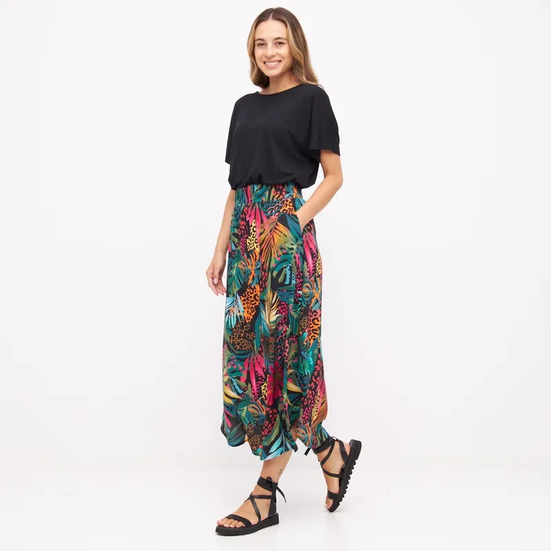 WiDDA Widda Damen vegan Rock Julip Tropic Gemustert Mehrfarbig, Schwarz, – Produktbild 1 von 2