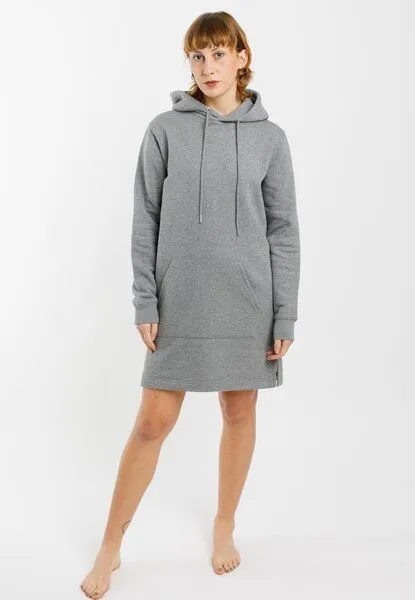 TORLAND TORLAND Damen Hoodie-Dress STREETER, Grau (mid heather grey), – Produktbild 1 von 3
