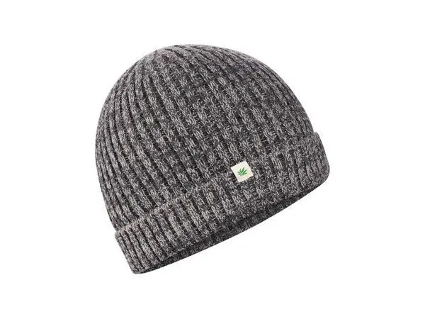 HempAge HempAge Strickmütze Hanf/Bio-Baumwolle, Anthrazit/grey, – Produktbild 2 von 3