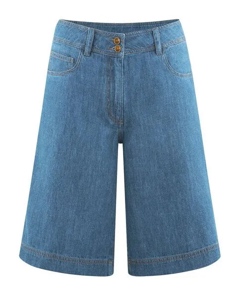 HempAge HempAge Damen Bermudahose 55% Hanf, 45% Biobaumwolle, Blue (blau), – Produktbild 4 von 4