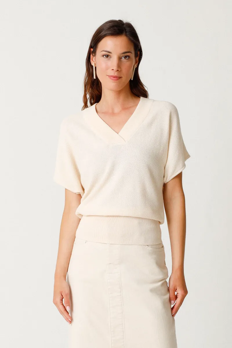 SKFK SKFK Damen vegan T-Shirt Garazi Beige, Beige, – Produktbild 2 von 2