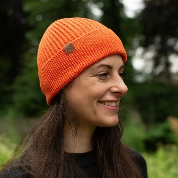 Woolona Woolona Merino Mütze - ICEWALL - 100% Merinowolle, Orange, – Produktbild 1 von 1