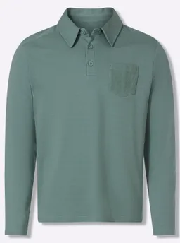 Catamaran Langarm-Poloshirt jade – Produktbild 1 von 1