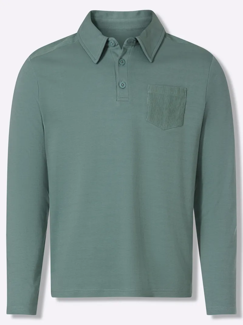Catamaran Langarm-Poloshirt jade, Jade, – Produktbild 1 von 2