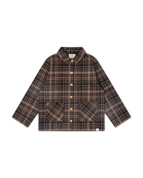 MATONA Matona Kariertes Hemd für Kinder aus Baumwoll-Flannel / Workshirt, Mehrfarbig, – Produktbild 3 von 4