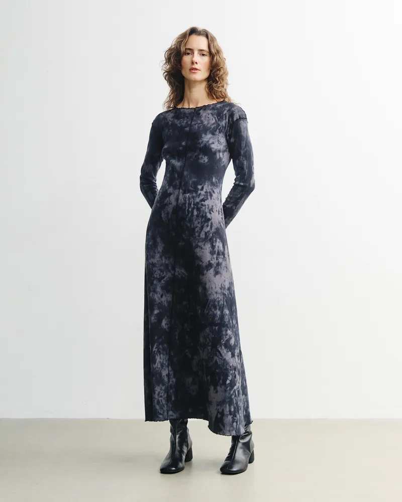 Rotholz Rotholz Damen vegan Kleid Mit Biesen Schwarz, Schwarz, – Produktbild 1 von 2